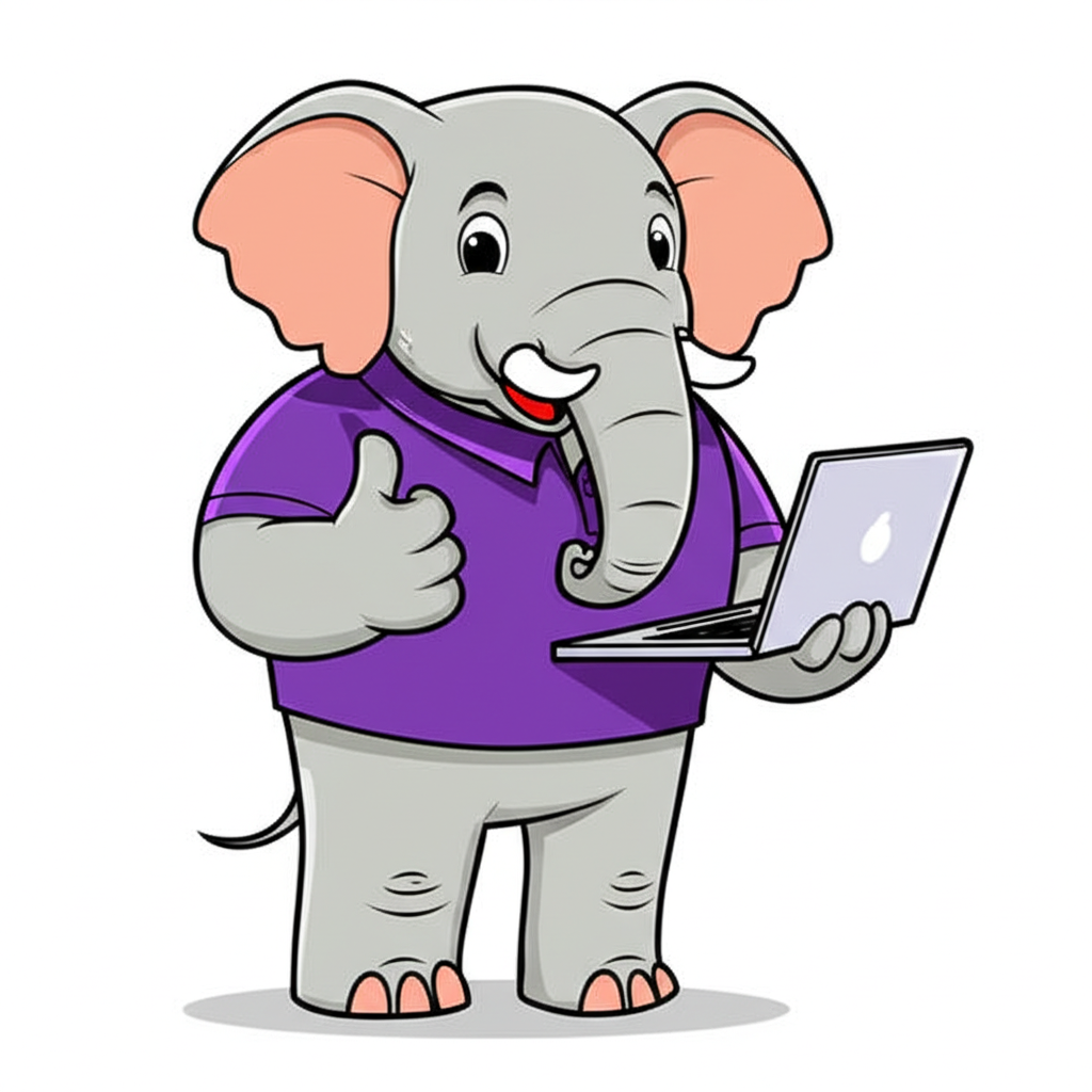 Encourager Elephant - Professional business attire